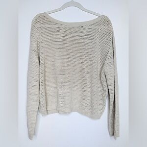 NWOT ✨ RDI Cotton Knit Pullover Sweater Tan Top Size Large